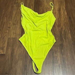 Urban Outfitters Neon Cowl Neck Bodysuit